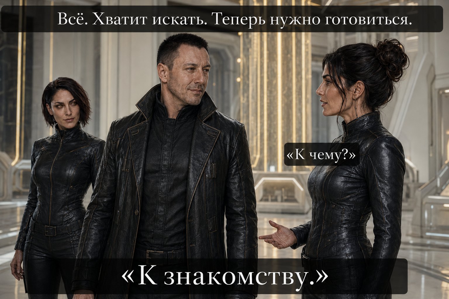 Архитектор — «Всё. Хватит искать. Теперь нужно готовиться» — «К чему?» — «К знакомству»