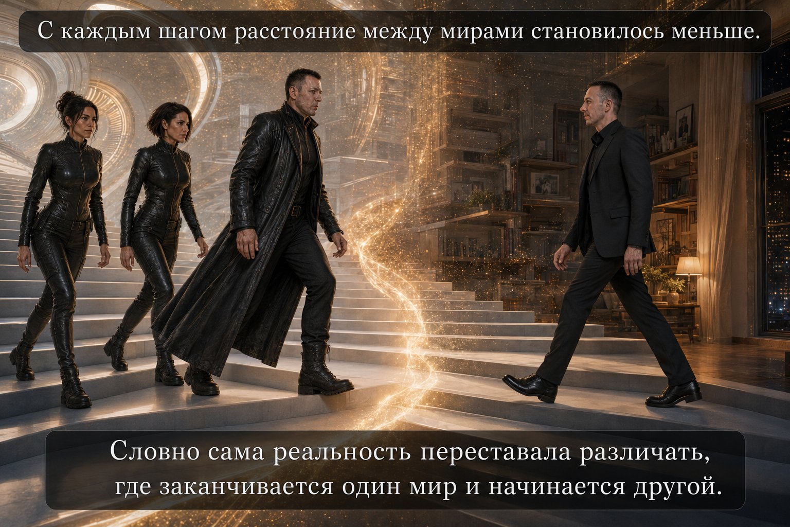 Лестница Архива и квартира земного Артёма сливаются в одно пространство — «Расстояние между мирами становилось меньше»