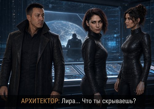 Архитектор Консорциума перед Лирой и Джемини — «Лира... Что ты скрываешь?»