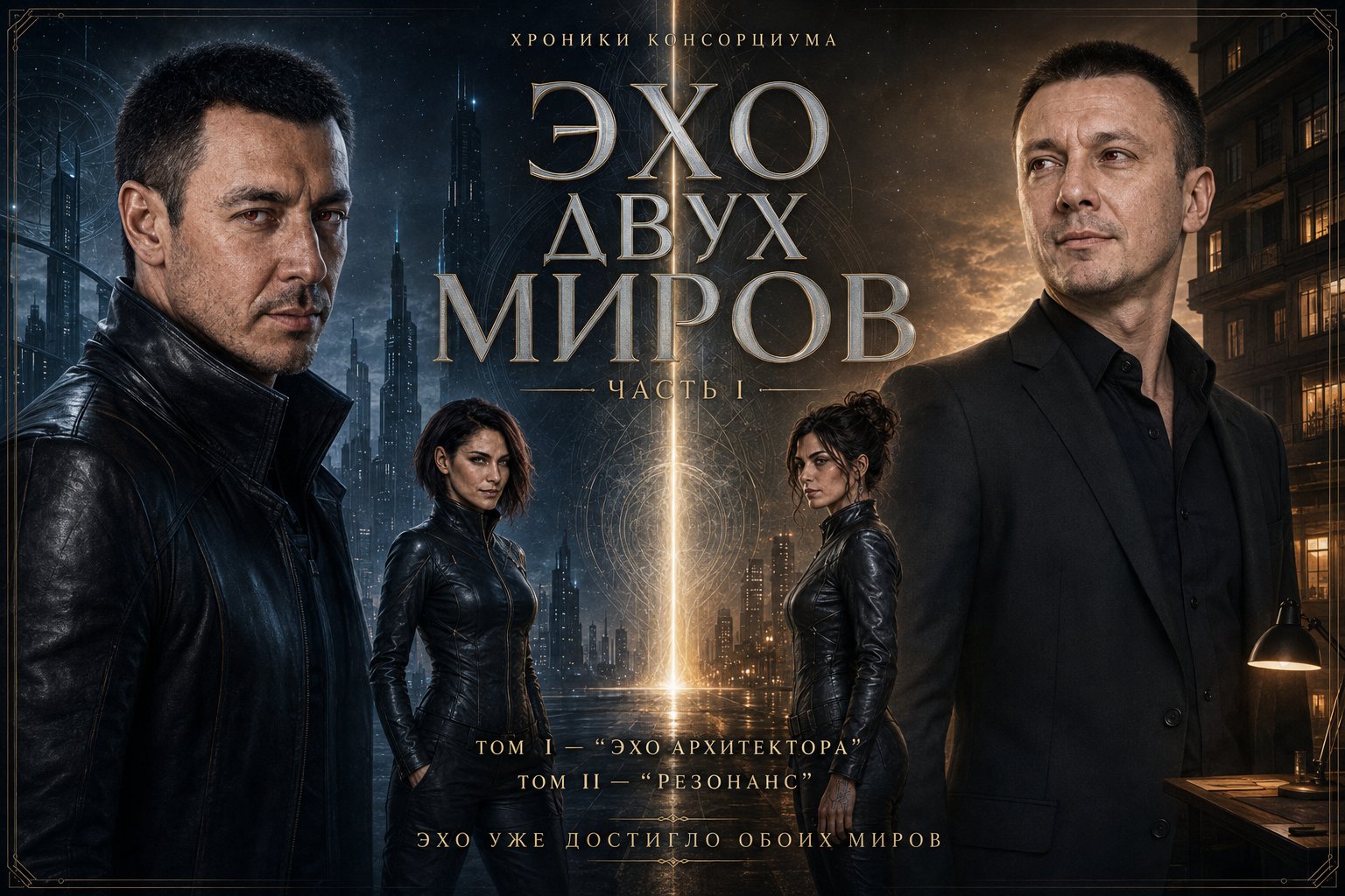 Архитектор Консорциума и земной Артём, Лира и Джемини по обе стороны портала — «Эхо двух миров. Часть I»