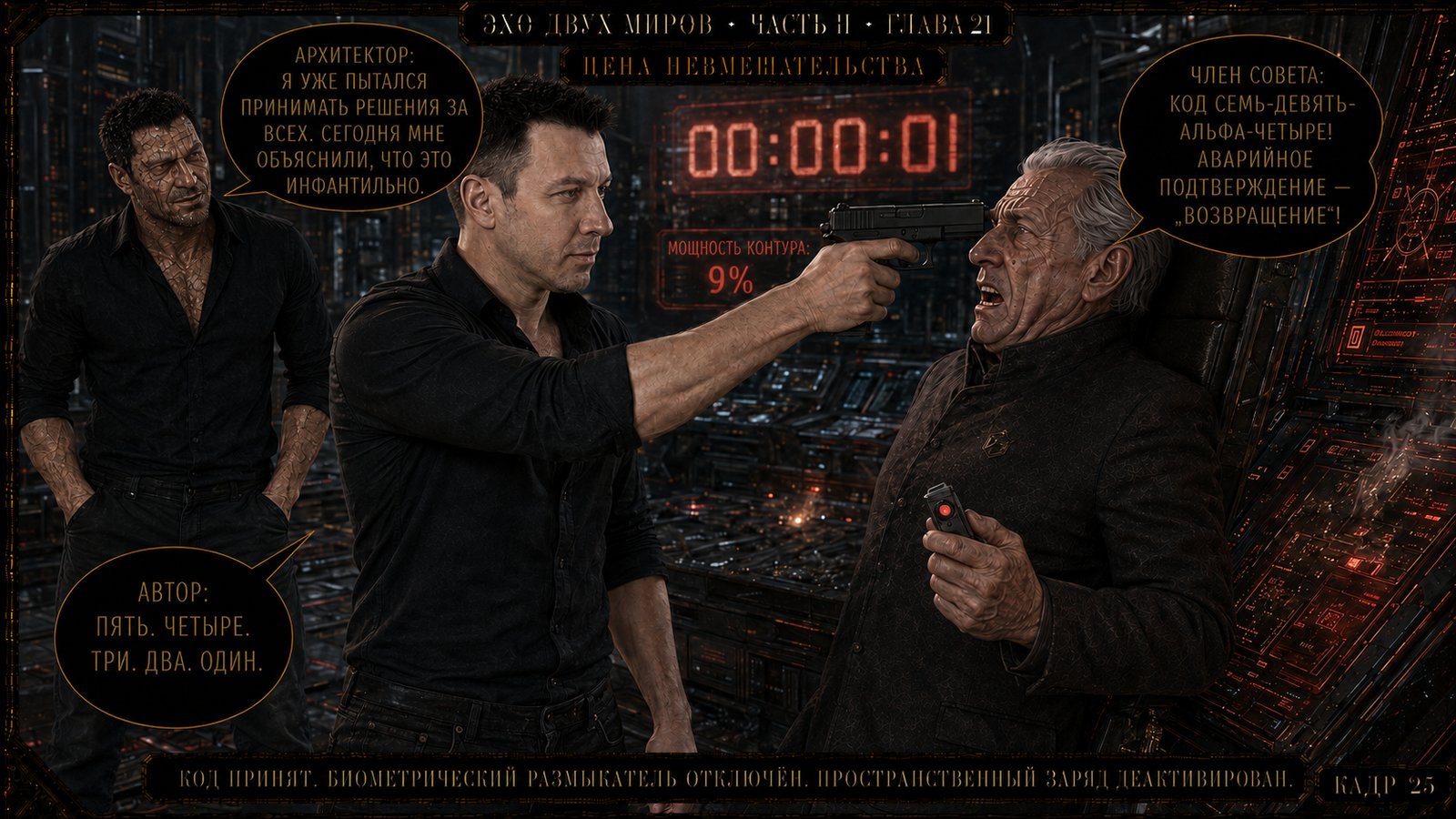 — Мне потребуется сорок секунд, — добавил Умник.