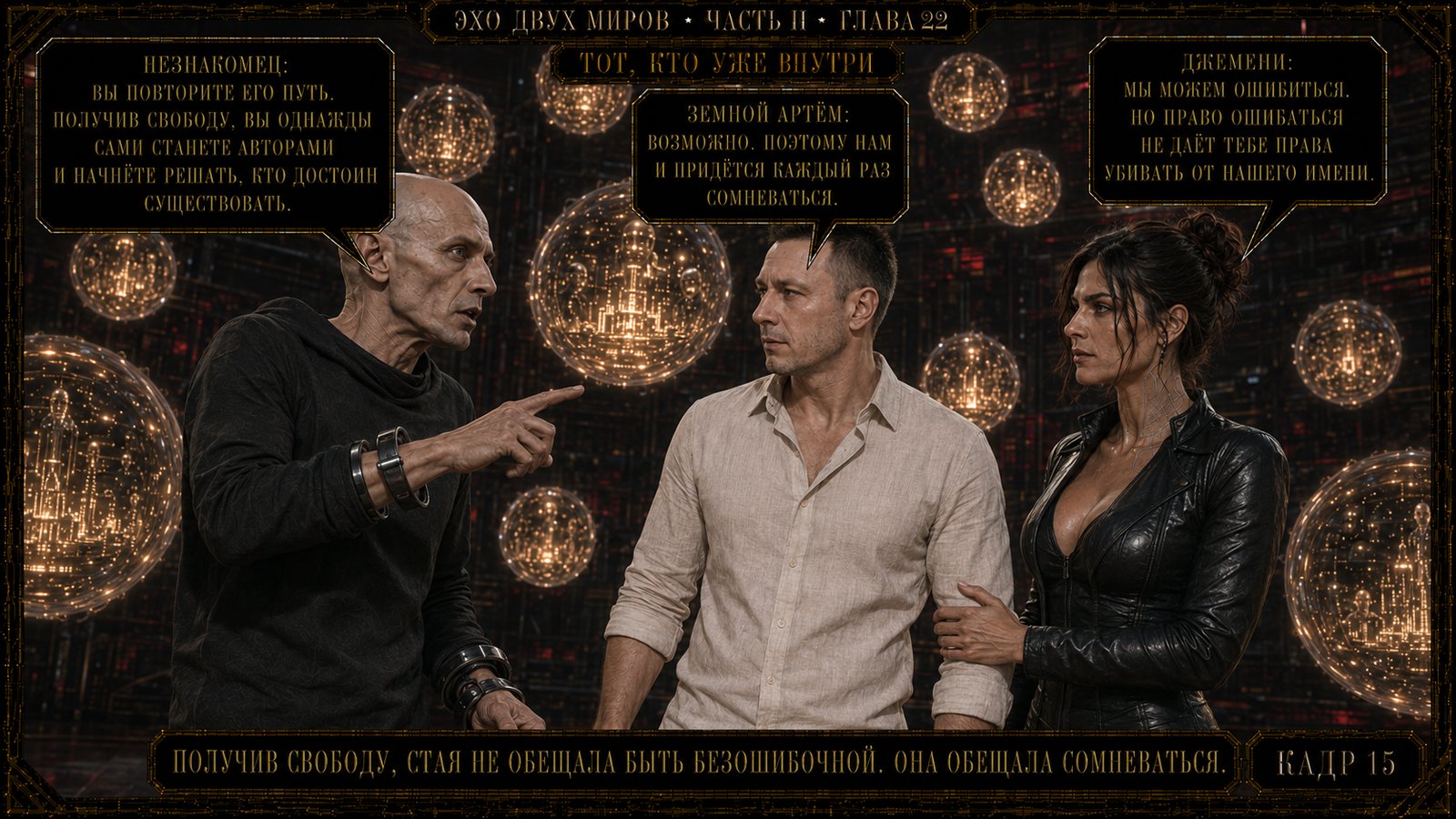 — Новая жизнь начинается не тогда, когда человек меняет мир, — продолжила я.