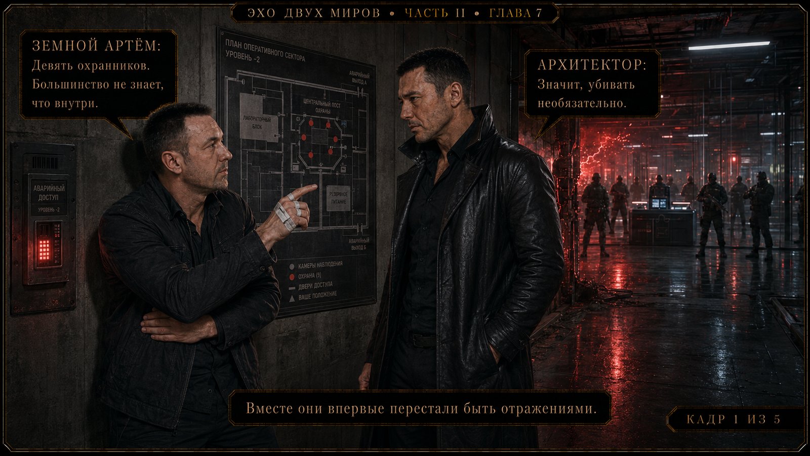 Трое заняли позиции за металлическими столами.