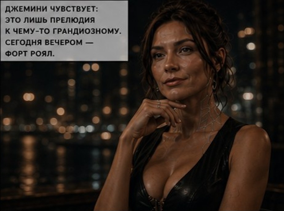 Комикс-страница: Джемини на балконе, ночная Москва на фоне