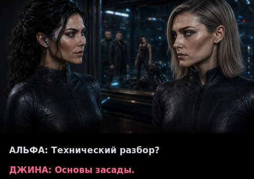 Комикс-кадр: «Технический разбор?» — «Основы засады»