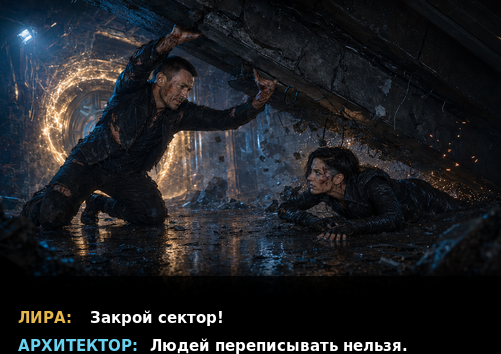 Комикс-кадр: «Закрой сектор!» — «Людей переписывать нельзя»