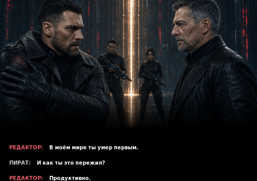 Комикс-кадр: «В моём мире ты умер первым» — «Продуктивно»