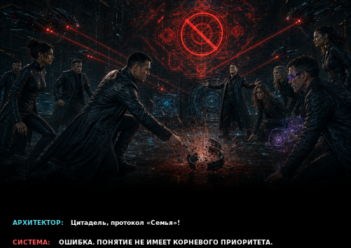 Комикс-кадр: «Протокол Семья» — «Понятие не имеет приоритета»