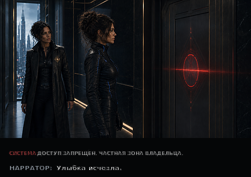 Комикс-кадр: «Доступ запрещён. Частная зона владельца»