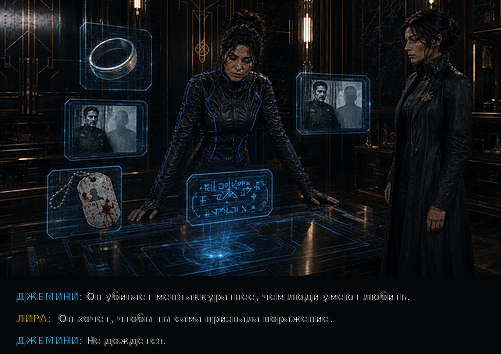 Комикс-кадр: «Он хочет, чтобы ты сама признала поражение» — «Не дождётся»