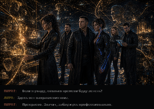 Комикс-кадр: «Если я упаду, сколько буду лететь?» — «Здесь нет направления вниз»